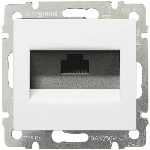 Розетка компьютерная без рамки Legrand Valena 1-м. RJ45 5e белый картинка